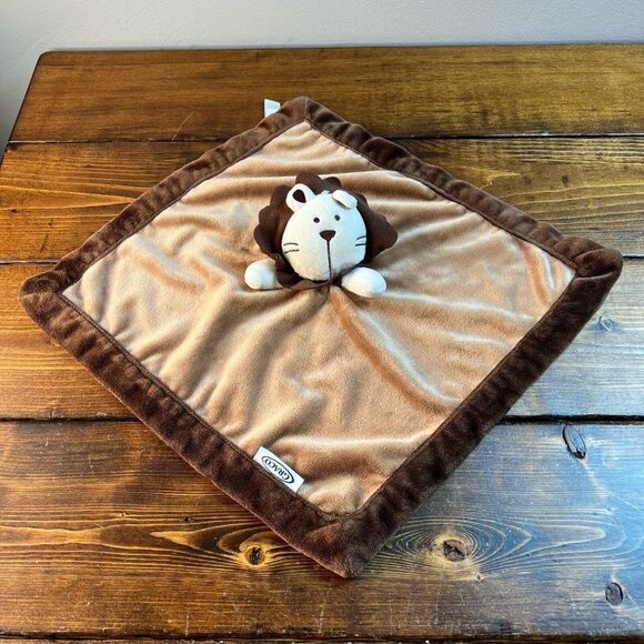 Graco Lion Lovey Brown Security Blanket plush Woobie Blankie - Picture 1 of 8